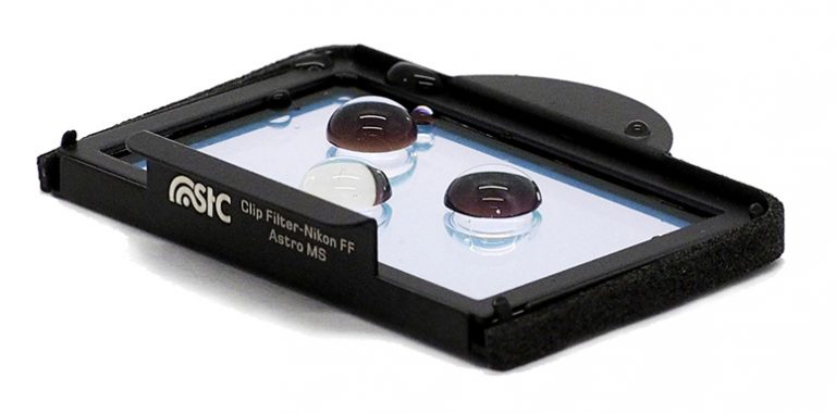 Light pollution clip-on filter for full frame Nikon DSLR cameras