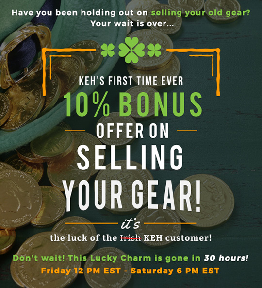 Sell your old gear to KEH for an additional 10 cash back coupon