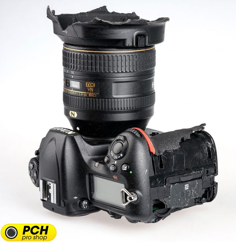 This Nikon D500 camera still works after getting destroyed by a German