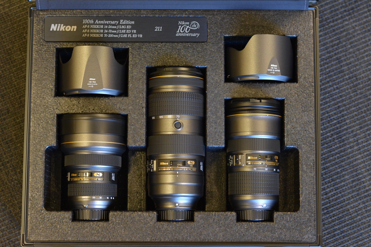 Nikkor triple f/2.8 zoom lens set Nikon 100th anniversary edition now shipping - Nikon