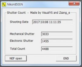 exiftool shutter count download