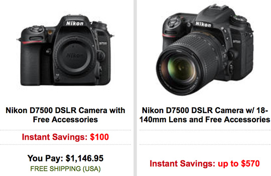 Nikkor Lens only Rebates Are Now Live plus New Nikon D7500 Savings 