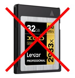 Lexar: "the product availability of XQD has been held up by multiple