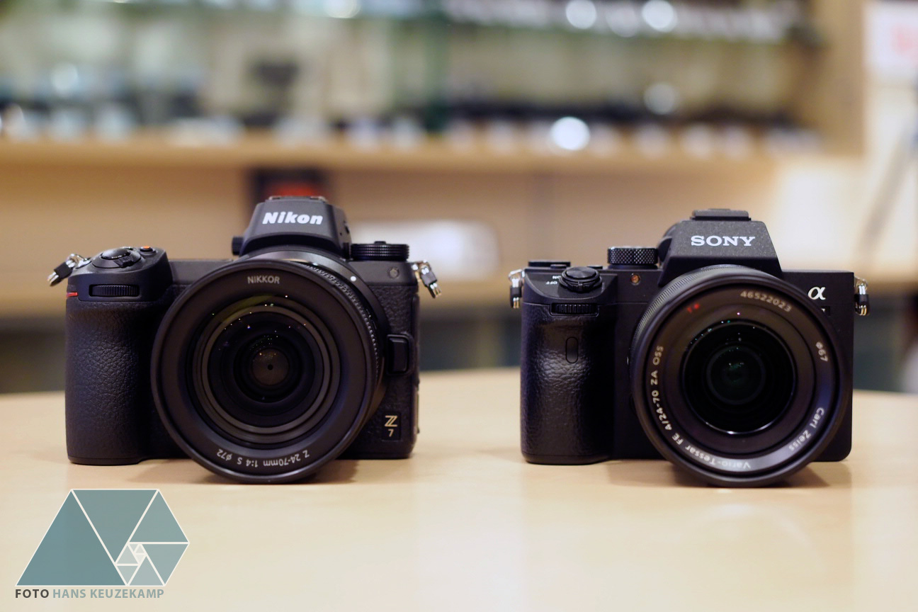Sony A7, Nikon Z7 and EOS R full-frame mirrorless cameras by side - Nikon Rumors