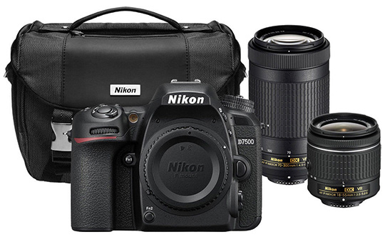 Nikon D7500 DX DSLR Camera with 18-55mm and 70-300mm Lenses