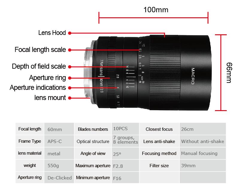 thumbnail image 2 of 7artisans 60mm F/2.8 II Macro Prime Lens – Manual Focus For Fuji X, Sony E, Nikon Z 2 of 3