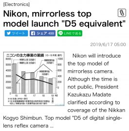 Nikon CEO confirmed a new mirrorless camera equivalent to the D5 is