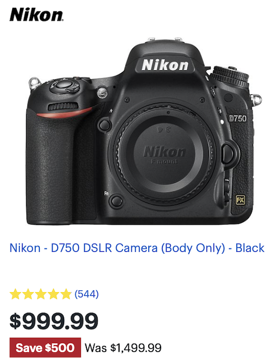 For Black Friday Nikon D750 999 Nikon Rumors