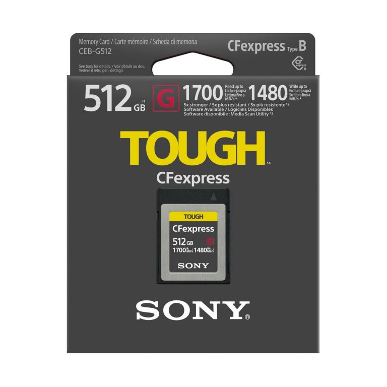 The new Sony CFexpress Type B TOUGH memory cards will start shipping