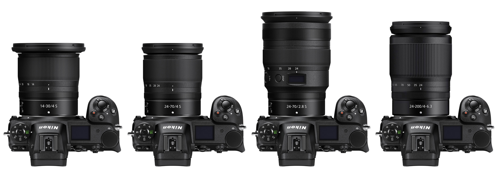 NIKKOR Z 20mm f/1.8 S and NIKKOR Z 24-200mm f/4-6.3 VR lens size 