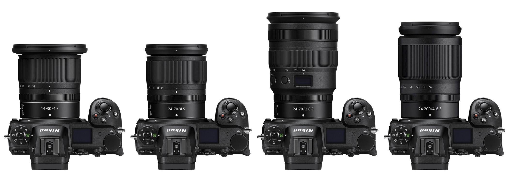 NIKKOR Z 20mm f/1.8 S and NIKKOR Z 24-200mm f/4-6.3 VR lens size