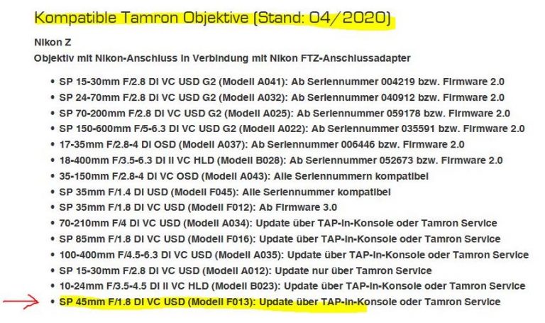 tamron-s-latest-notice-about-lens-compatibility-with-nikon-z-cameras