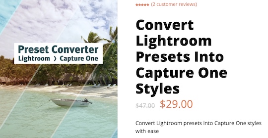 turn lightroom presets into capture one styles