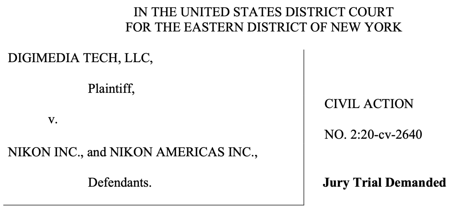 Nikon sued for patent infringement by Digimedia Tech - Nikon Rumors