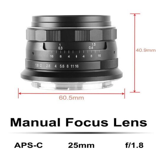 Just announced new Meike 25mm f 1. 8 manual focus APS-C 