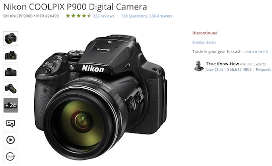 Nikon Coolpix P900 camera is now discontinued - Nikon Rumors