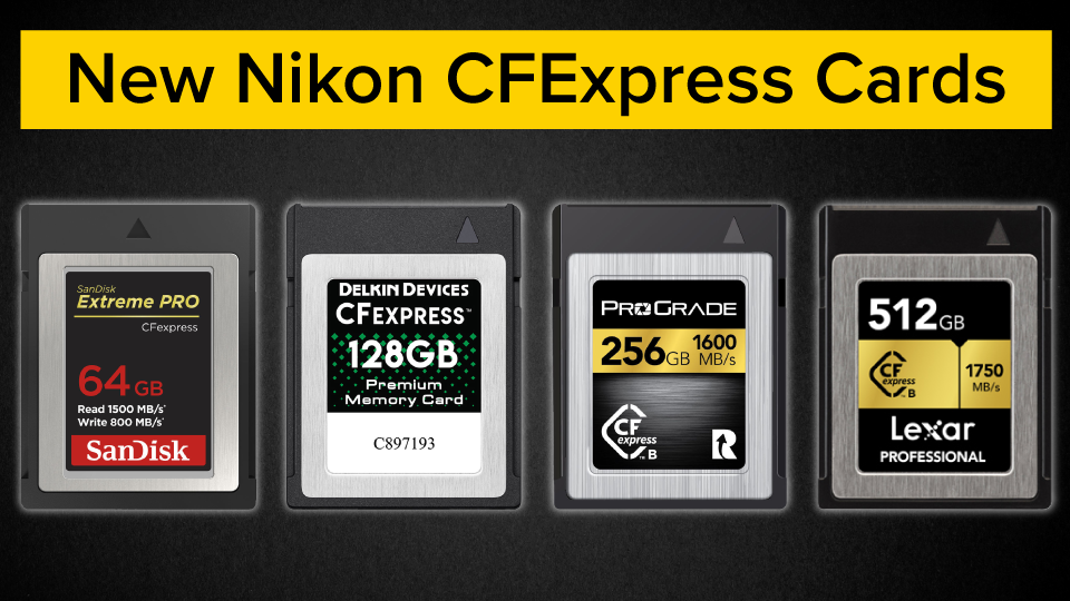 Nikon D5/D850/D500 DSLR cameras now support CFexpress memory cards (firmware updates release