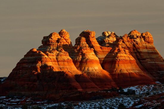 Sunset over the Teepees, Coyote Buttes North, Arizona Nikon D850, Nikon 70-200mm E Fl