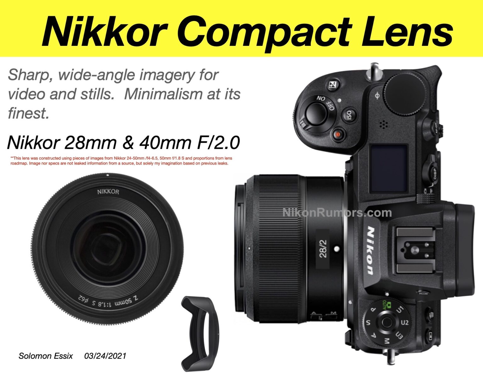 Nikon Nikkor Z 28mm And 40mm F/2 Mirrorless Compact Prime Lens Concepts ...