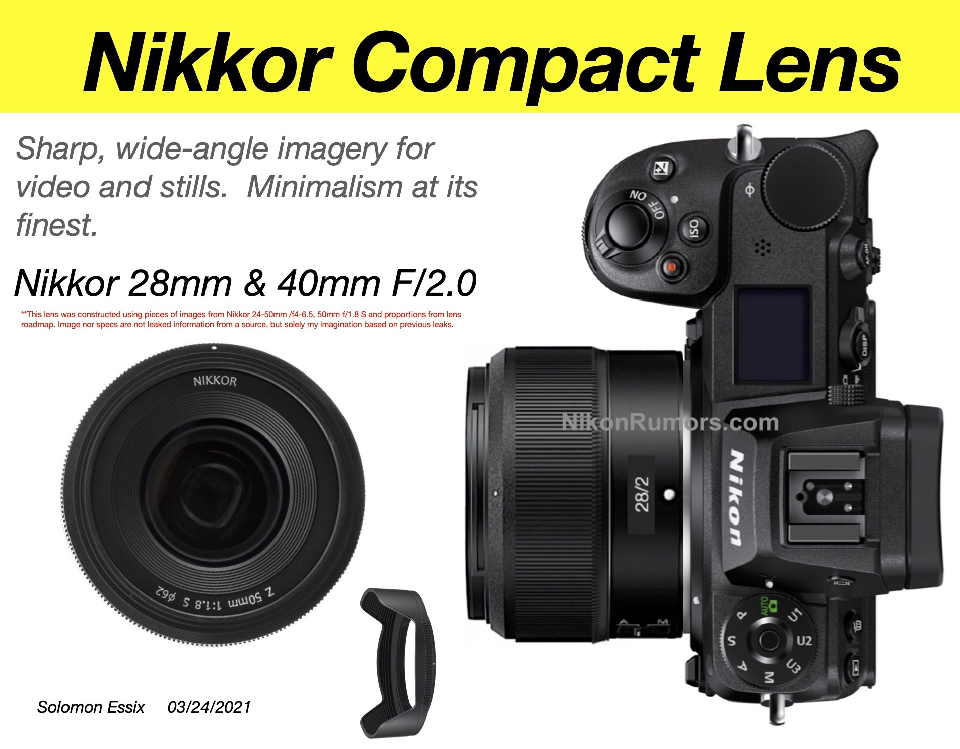 Nikon Nikkor Z 28mm and 40mm f/2 mirrorless compact prime lens 