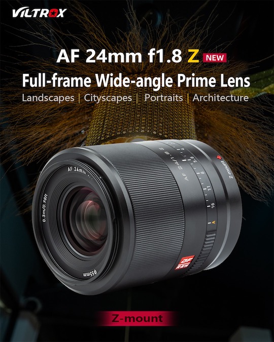 The new Viltrox AF 24mm f/1.8 Z lens for Nikon Z-mount is now in