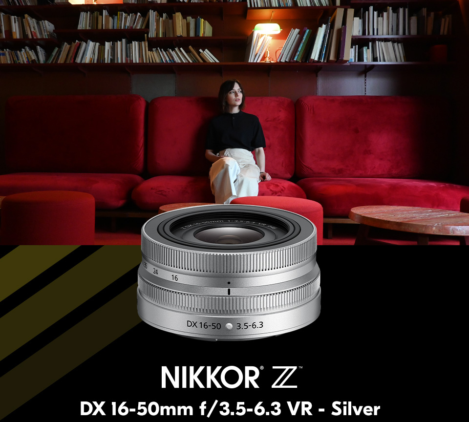 The new silver Nikkor Z DX 16-50mm f/3.5-6.3 VR lens is now