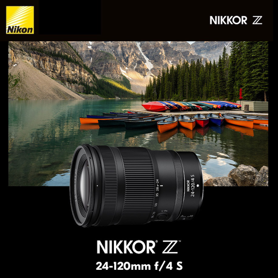 The Nikon NIKKOR Z 24-120mm f/4 S lens is currently in stock in