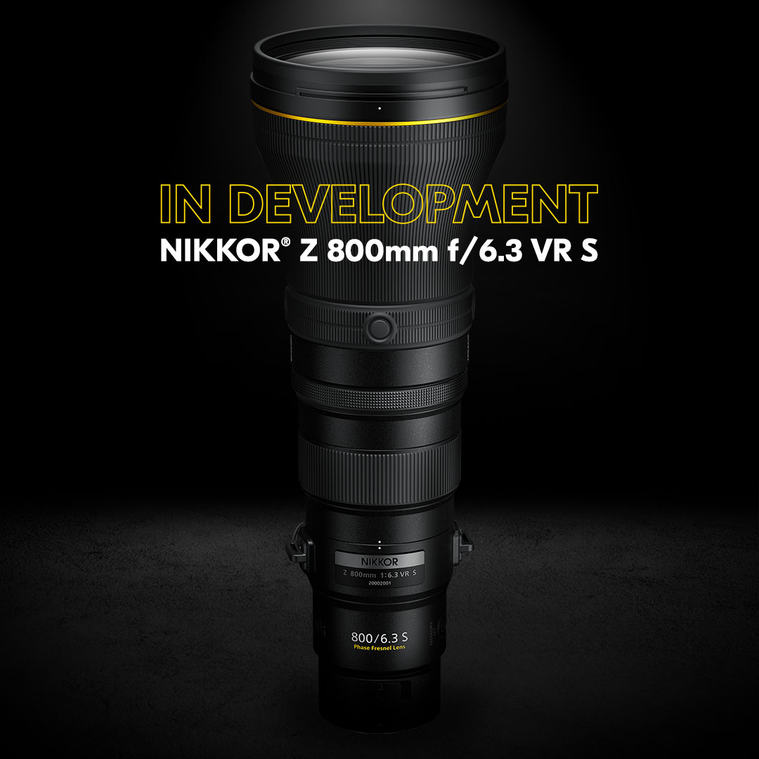 NIKKOR Z 800mm f/6.3 VR S  Supertelefoto fijo para vida silvestre,  deportes y más