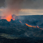 The ongoing eruption at Fagradalsfjall. Nikon D850, 70–200m at 200mm, ISO 800, 1/1000s at f/5.6.