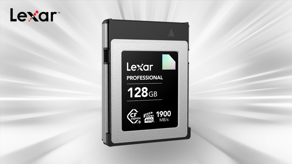 The world's fastest Lexar Diamond Series CFexpress Type B memory cards