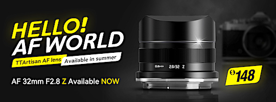 The new TTartisan 32mm f/2.8 full-frame autofocus lens for Nikon Z