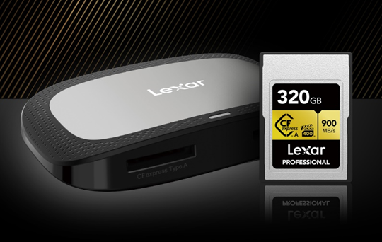 Just announced: new Lexar Professional CFexpress Type A GOLD 320GB