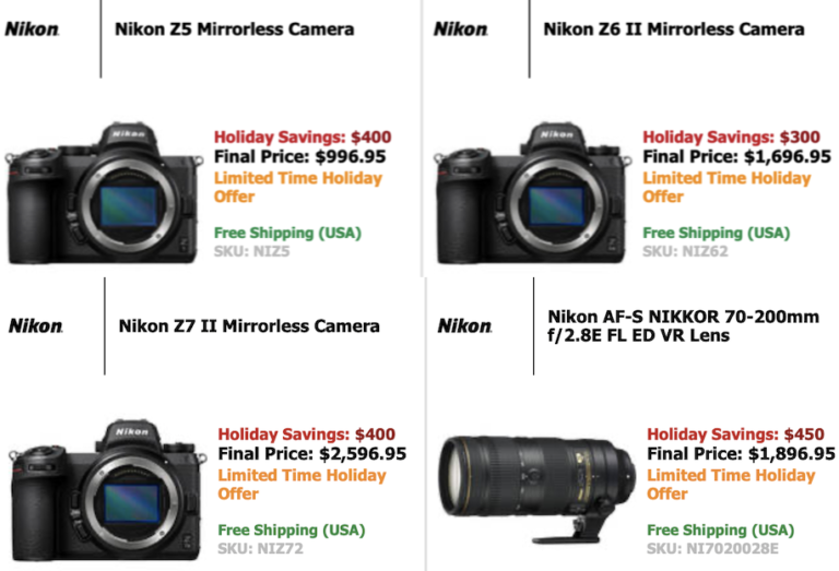 2022 Nikon Black Friday deals Nikon Rumors