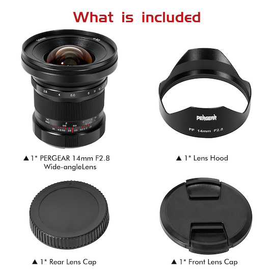 Pergear announced a new 14mm f/2.8 ultra-wide angle manual focus 