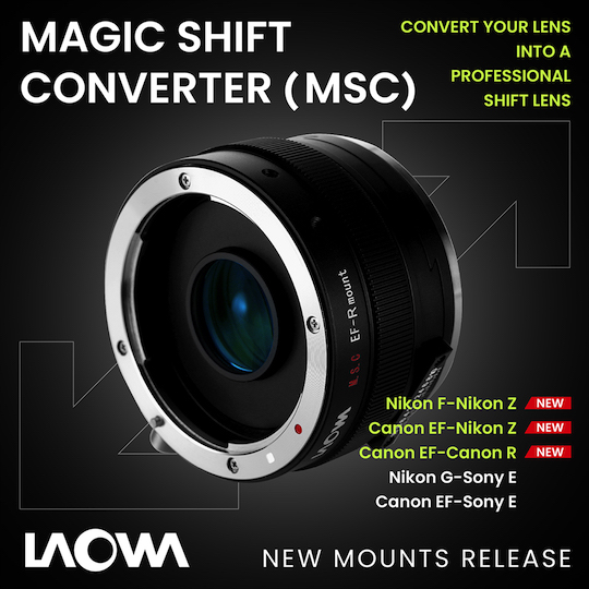 Venus Optics announced a new Laowa Magic Shift Converter (Canon EF