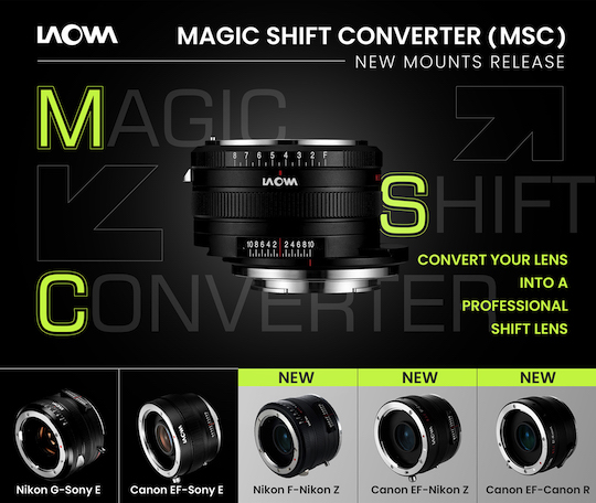 Venus Optics announced a new Laowa Magic Shift Converter (Canon EF