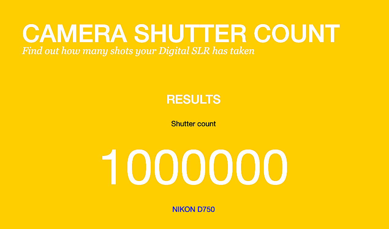 カメラ デジタルカメラ Nikon D750 camera hits 1,000,000 clicks (shutter count) - Nikon Rumors