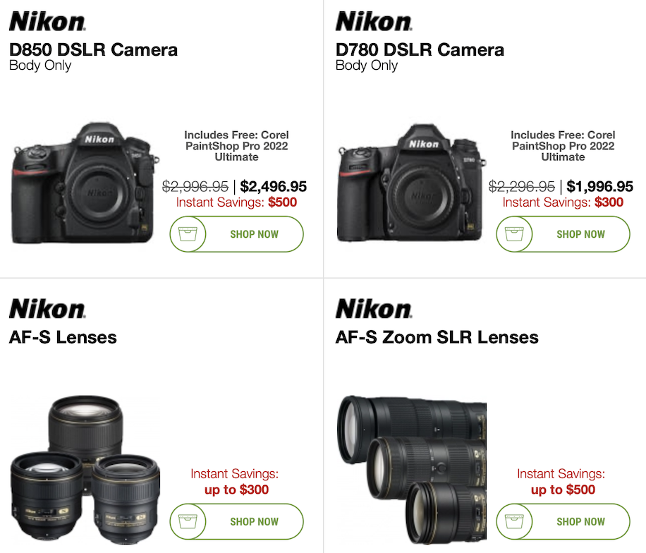 New Nikon rebates for May Seriously Photography