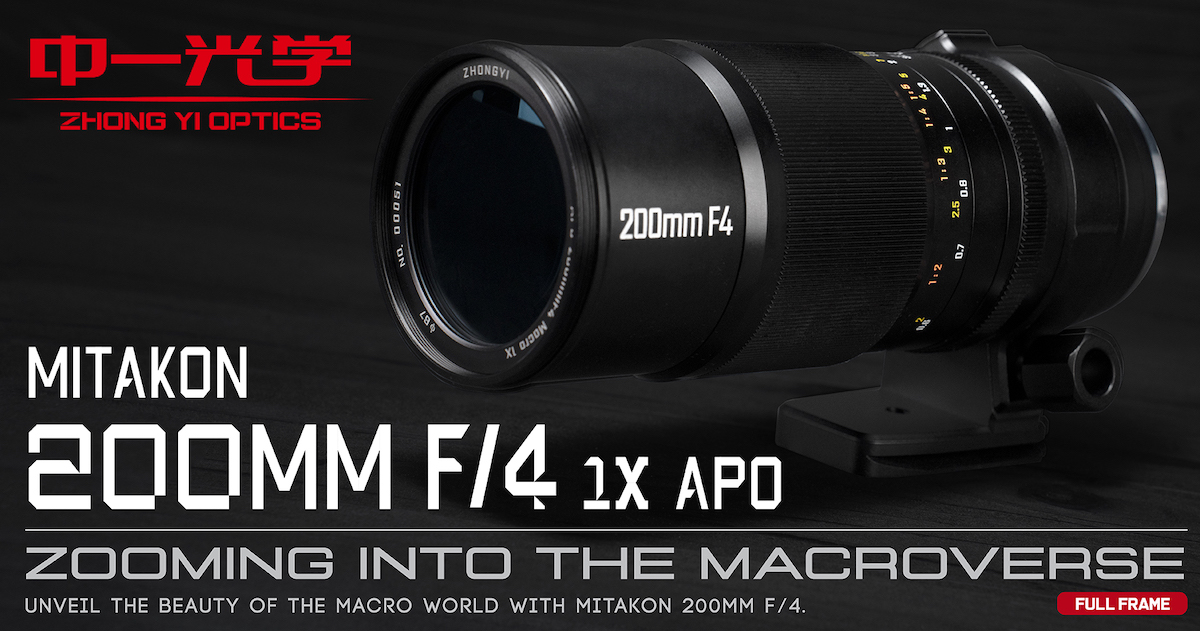 Zhongyi Optics Mitakon APO 200mm f/4 macro 1X full-frame