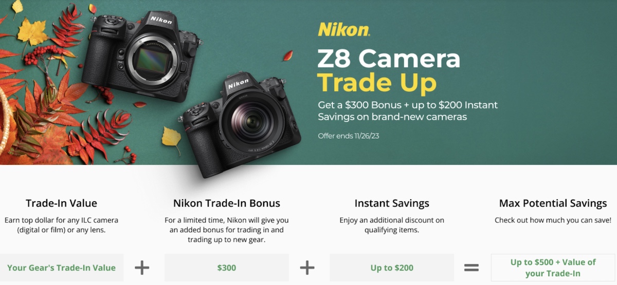 Nikon USA sweetens the previous deal by adding an additional 300 trade
