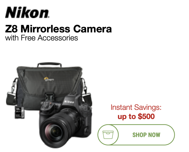 First price drop the Nikon Z8 camera is now 300 off for Black Friday