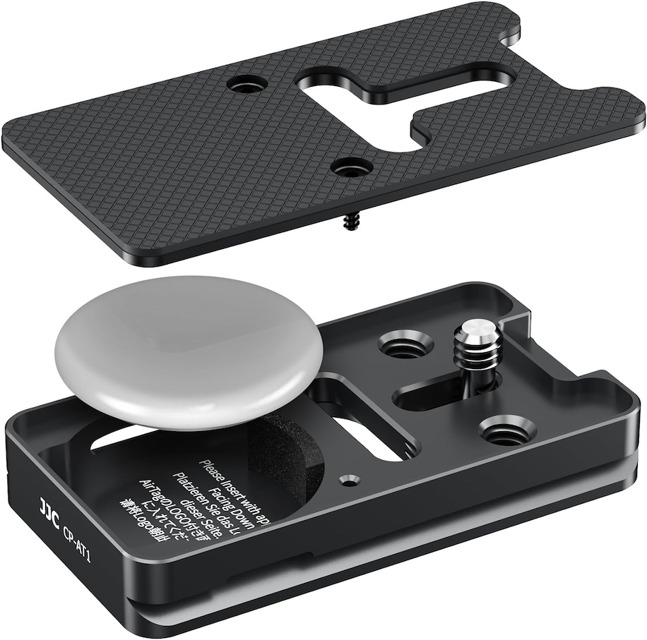 JJC released an Arca Swiss quick-release plate with a built-in AirTag ...