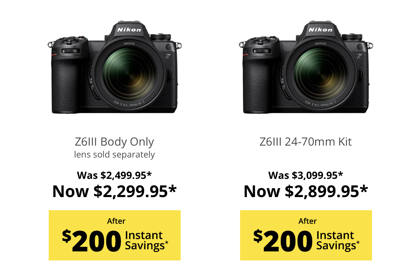 New Nikon rebates - the Z6 III is now $200 off - Nikon Rumors