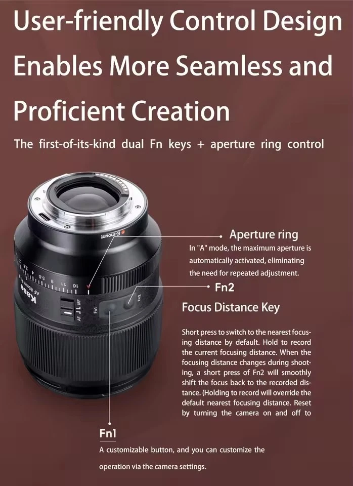 The new Kase 85mm f/1.4 AF lens for Nikon Z-mount is now available
