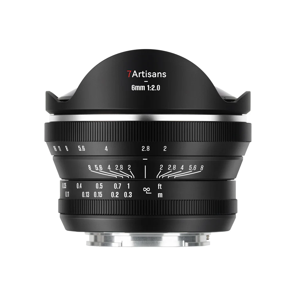 New release: 7Artisans MF 6mm f/2 220° APS-C fisheye lens for