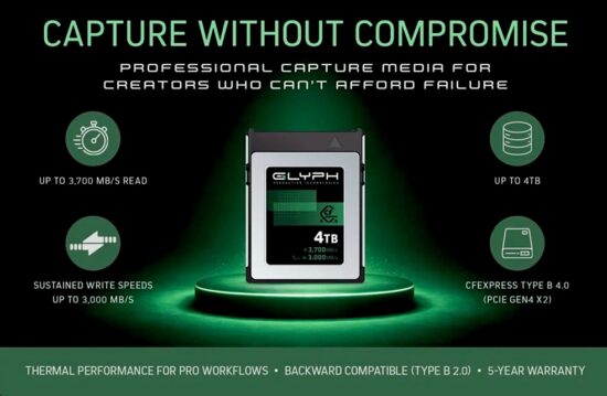 Glyph Technologies CFexpress 4.0 Type Bメモリカード