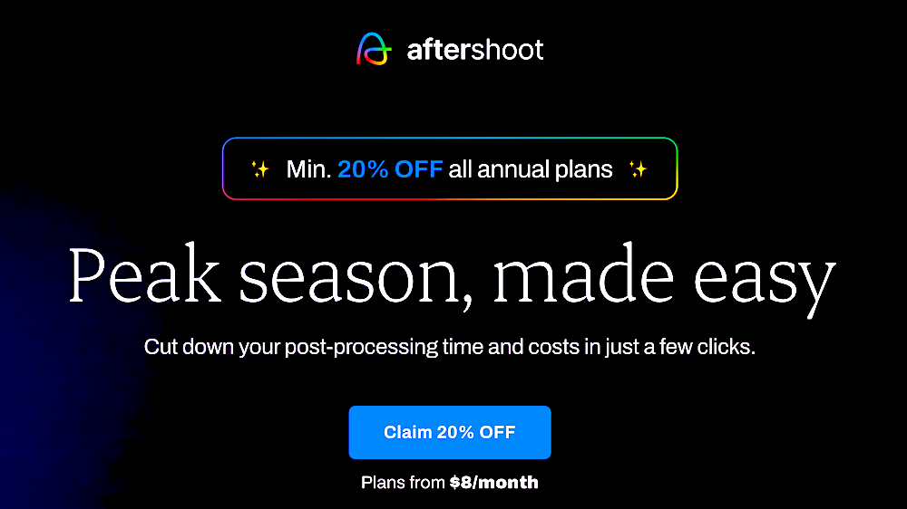 Aftershoot Up to 40% Off With Code SEASON26 Until July 31